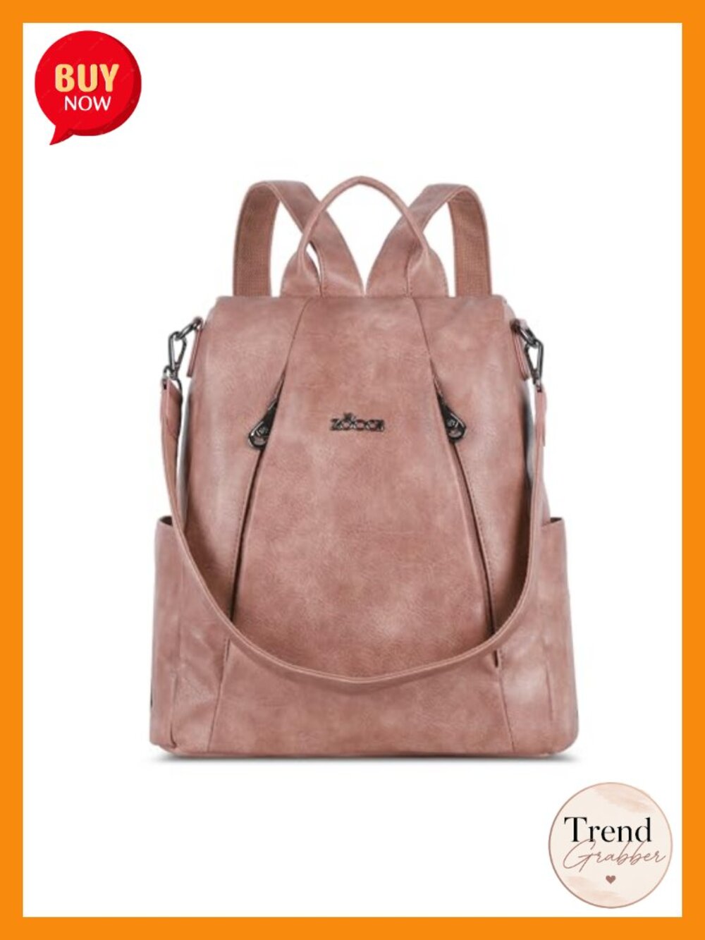 Women's Medium Anti-Theft Backpack Purse Vegan Leather Shoulder Bag